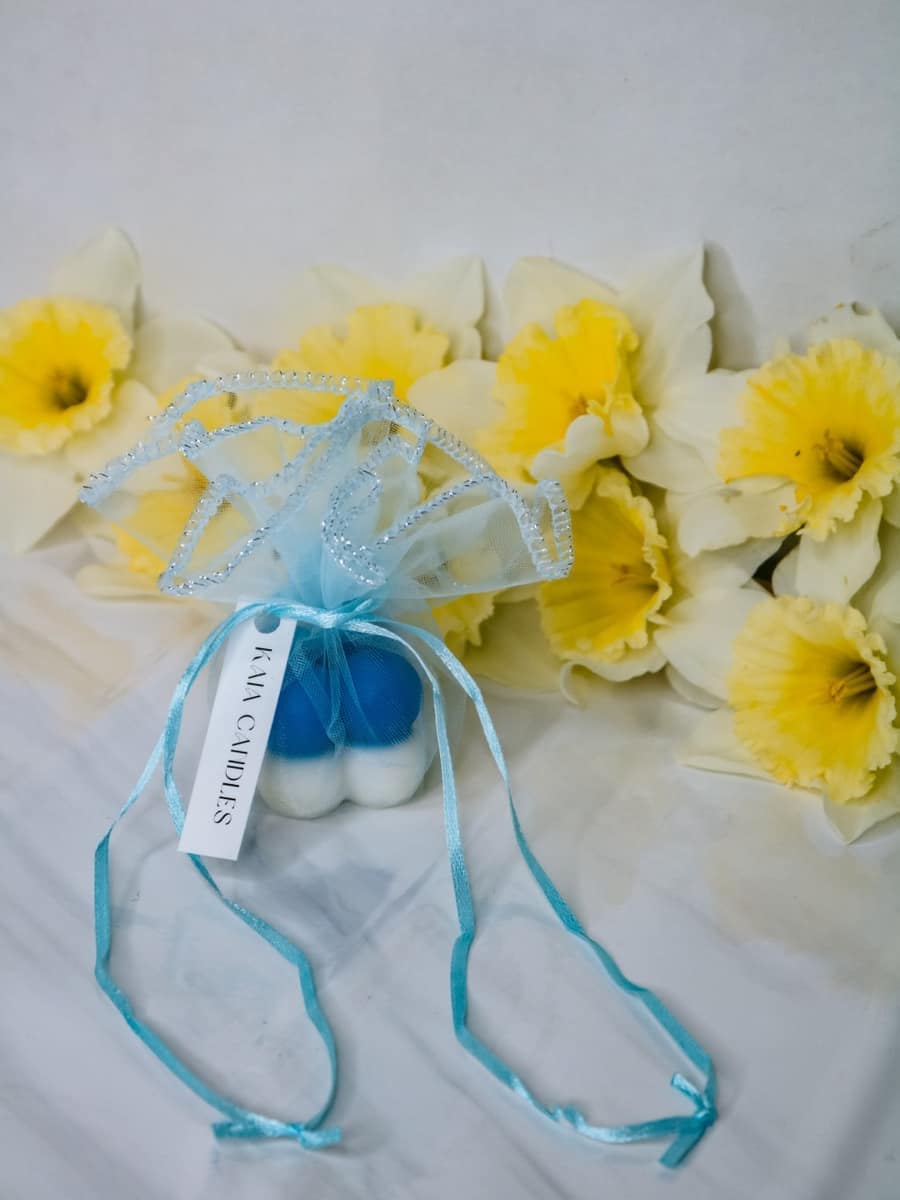 Marturii Botez lumanare Bubble - saculet & eticheta - imagine 10